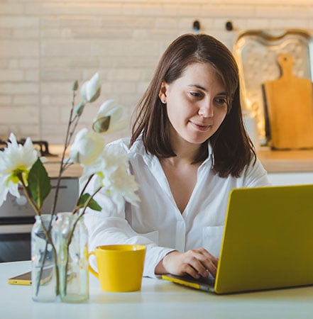 Person looking at computer